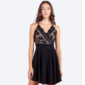 Lace Black Mini Dress